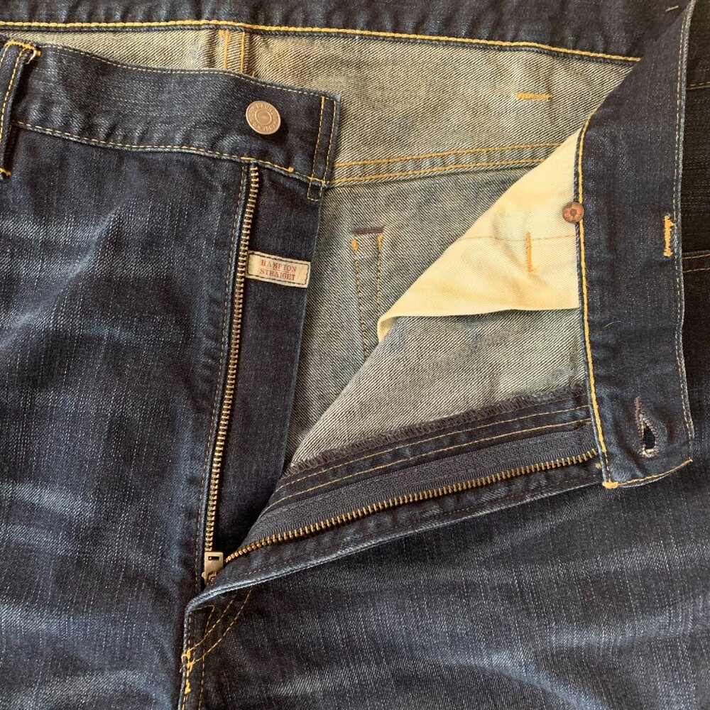 Polo Ralph Lauren Hampton Relaxed Men's 42T / 36 Dark Denim Straight Leg Jeans - Picture 8 of 14